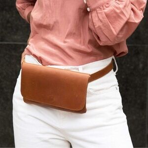 ABLE Leather Mare Belt Bag Whisky Brown Purse